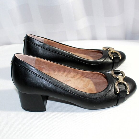 Giani Bernini GB Ameriee Memory Foam Block Heel Dress Pumps Black, Size 7 - Picture 3 of 9